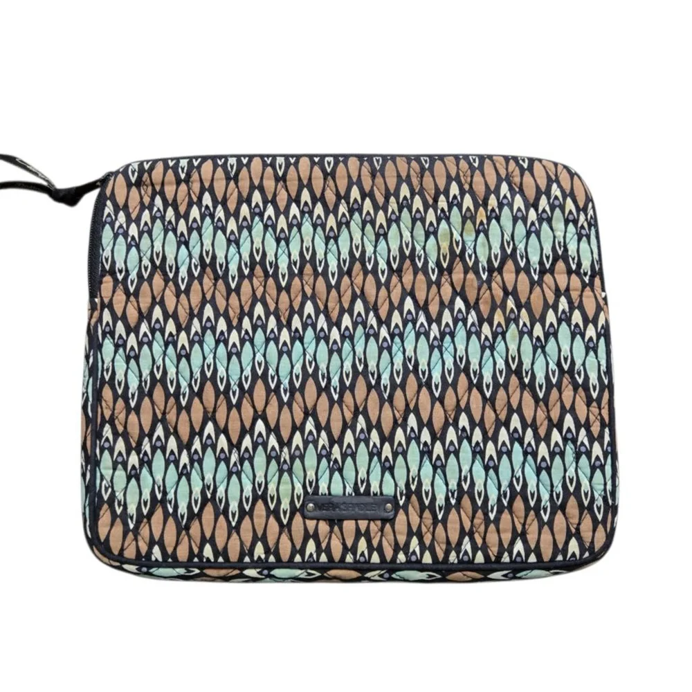 Vera Bradley Sierra Stream Tablet Case Padded I-pad Electronic Devise Brown Blue